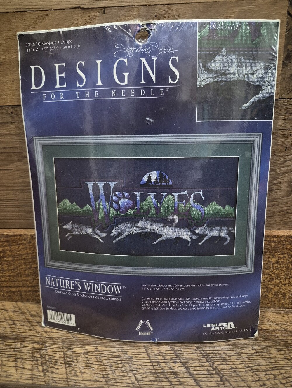 Vintage Running With The Pack Wolves Signature Series Counted Cross Stitch